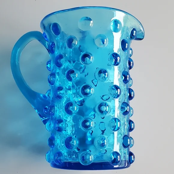 Vntg Blue Hobnail 5oz Pitcher - Picture 11 of 13